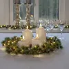 LED Stumpenkerze Flamme - Echtwachs - warmweiße 3D Flamme - H: 12cm - Batterie - Timer - weiß Podgląd zdjęcia produktu