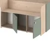 Lit combiné enfant 90x190/200 cm JADE - Chene / Vert Voir les images du produit 5