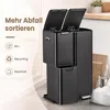 SONGMICS Mülltrennsystem Küche 60 L Tretmülleimer mit 3 Produktbild-Vorschau 6