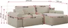 A diagram of a sofa with dimensions indicated by red lines and text. Produktbild-Vorschau