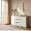 Komoda 120 cm Aga Sonoma Biała matowa z szufladami Podgląd zdjęcia produktu 2