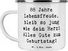Mr. & Mrs. Panda Emaille Becher Spruch 88. Geburtstag Jubel Produktbild-Vorschau 1