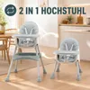 Baby Vivo Design 2in1 Kinderhochstuhl - Oscar Türkis Produktbild-Vorschau 4
