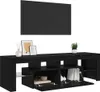 mobile TV vidaXL con luci LED effetto rovere nero Anteprima dell’immagine prodotto 5