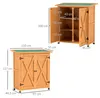 Armoire de jardin Outsunny en bois, armoire à outils, abri Voir les images du produit 3