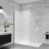A modern bathroom with a walk-in shower. Produktbild-Vorschau