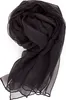 Seidenschal Halstuch Schal Chiffon schwarz Seide 180x55cm Produktbild-Vorschau 1