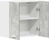 An open wall cabinet with two shelves, showing the interior and the concrete-gray textured doors. Anteprima dell’immagine prodotto