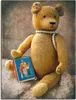 ARTland Leinwandbild Teddybär mit Sparbüchse Größe: 90x120 Produktbild-Vorschau 1