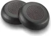 Two black ear cushions for headphones are shown on a white background. Voir les images du produit
