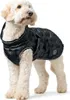 A dog wearing a black puffer coat. Produktbild-Vorschau