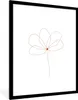 MuchoWow® Gerahmtes Poster Blume - Strichzeichnung - Natur Produktbild-Vorschau 1