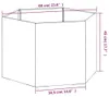 kvetináč vidaXL Rusty 60x60x45 cm Corten Steel Náhľad obrázku produktu 6