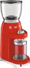 A red Smeg coffee grinder on a white background. Náhled obrázku produktu