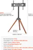 A diagram of a TV stand with dimensions and specifications. Náhled obrázku produktu