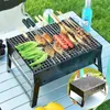 Progarden Barbecue à charbon de bois pliable portable noir Voir les images du produit 2
