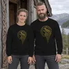 Sudadera uni con cuello redondo, diseño de lobo vikingo, Vista previa de la imagen del producto 3