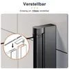 SONNI Cabina doccia nera 80x90x195cm porta a battente porta Anteprima dell’immagine prodotto 5