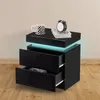 CLIPOP Nachttisch mit RGB LED, 2 Schubladen, Holz Produktbild-Vorschau 2
