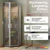 Vitrina de esquina K-Mšbel Eckvitrine en aluminio/plateado Vista previa de la imagen del producto 2