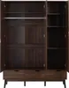 home24 Drehtürenschrank mit 3 Türen - Walnuss Nachbildung Produktbild-Vorschau 7