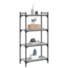 The Living Store Bücherregal 4 Böden Grau Sonoma 60x30x120 Produktbild-Vorschau 4