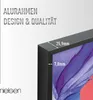 A close-up of a black aluminum picture frame with dimensions indicated. Náhled obrázku produktu
