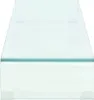 vidaXL Table TV/rehausse d'écran verre transparent Voir les images du produit 8