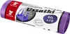 A roll of purple trash bags with branding and product details. Podgląd zdjęcia produktu