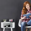 Relaxdays Beistelltisch, runder Nachttisch mit Ablagefach, Produktbild-Vorschau 3