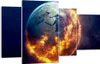 Bild auf Leinwand - Leinwandbild - Universum Erde Feuer Produktbild-Vorschau 1