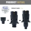 CCLIFE 7 Polig12V Auto Anhänger Stecker 7 Poliger Stecker Produktbild-Vorschau 3