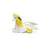 A toy unicorn with wings, sitting down, against a white background. Produktbild-Vorschau