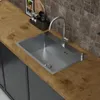 HAGO24 Einbauspüle 68x45cm Edelstahl Küchenspüle Spülbecken Produktbild-Vorschau 2