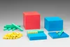 A collection of math manipulatives, including cubes, rods, and base plates, used for teaching decimal concepts. Anteprima dell’immagine prodotto