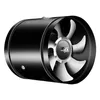 A black cylindrical fan with silver blades is shown against a white background. Náhled obrázku produktu
