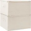 Aufbewahrungsboxen 2 Stk. Stoff 43x34x23 cm Creme Produktbild-Vorschau 4