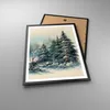 Gerahmtes Poster - Schwarzer Rahmen - Schnee Fichten Wald - Produktbild-Vorschau 3