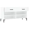 Schuhbank Weiß 102x35x55 cm Holzwerkstoff Produktbild-Vorschau 4