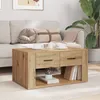 vidaXL Stolik kawowy Artisan dąb 80 x 50 x 40 cm materiał Podgląd zdjęcia produktu 4
