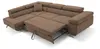 Ecksofa Luca L-Form Braun Velour Schlaffunktion Bettkasten Produktbild-Vorschau 5