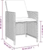 vidaXL 5-tlg. Garten-Essgruppe mit Kissen Poly Rattan Produktbild-Vorschau 5