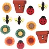 Dress It Up Knöpfe mit Naturmotiven : Bugs and Blooms Produktbild-Vorschau 1