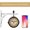 Bahnhofsuhr Doppelseitig, Retro Wanduhr, Wandhalterung, für Produktbild-Vorschau 4