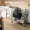 VEVOR Küchenwagen, 3 Ebenen, Laborwagen mit 204,1 kg Produktbild-Vorschau 4