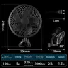 150mm 9W Grow Clip-Ventilator 2000 U/min 320 CFM 28 dB 10 Produktbild-Vorschau 3