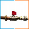 Vanne à bille 15 x 16 mm Adaptateur cuivre PEX 16 rouge Voir les images du produit 2