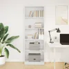 vidaXL Bücherregal Weiß 60 x 24 x 176 cm Holzwerkstoff Produktbild-Vorschau 3