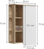 Badschrank Vicco Karen Sonoma/Weiß 50 x 75 cm mit Tür und Produktbild-Vorschau 7