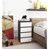 Kommode AKORD CL4 Graphitgrau 40 cm 4 Schubladen Front Weiß Produktbild-Vorschau 5